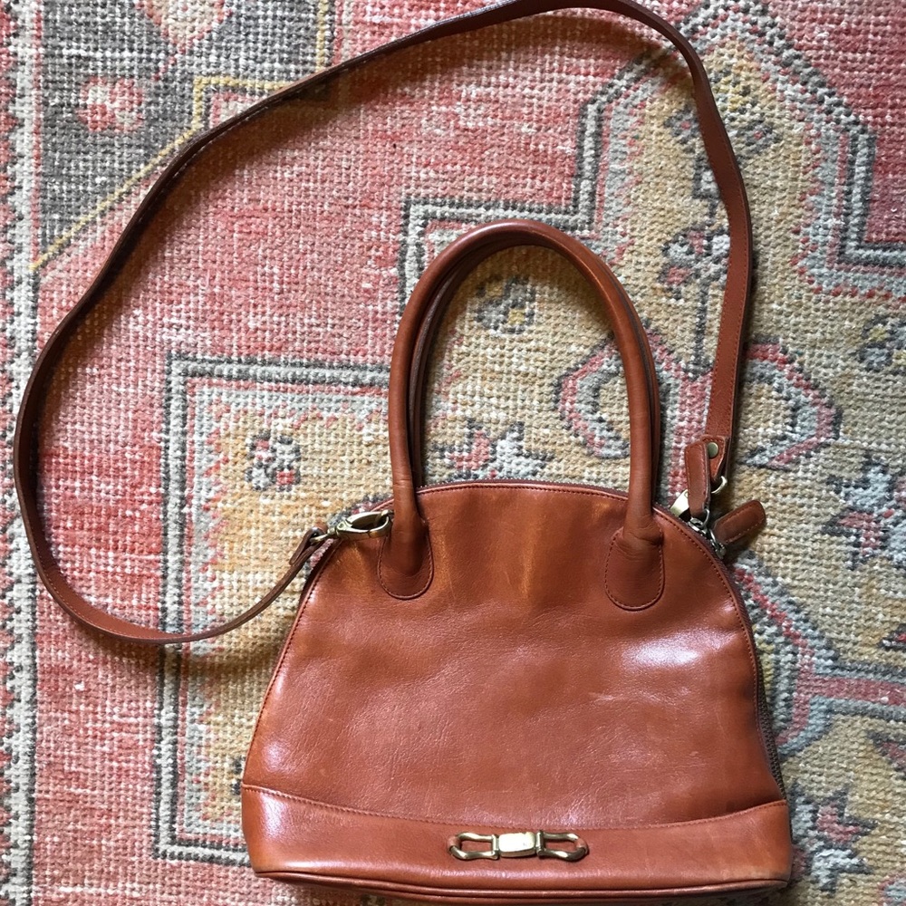 Vintage Leather Co. Liz Claiborne Cognac Bag